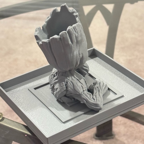 3D Printed Baby Groot with mini flower pot. - Picture 4 of 6